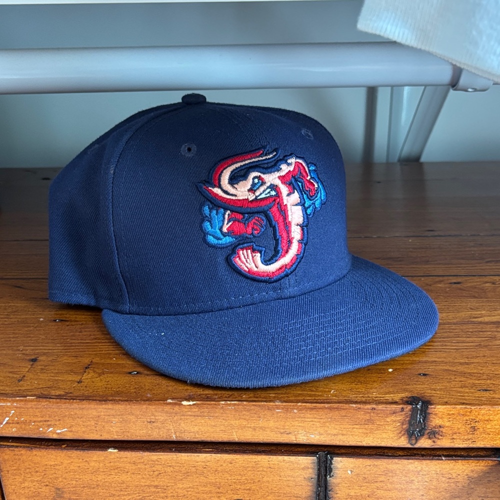 New Era Jacksonville Jumbo Shrimp MILB official on field hat